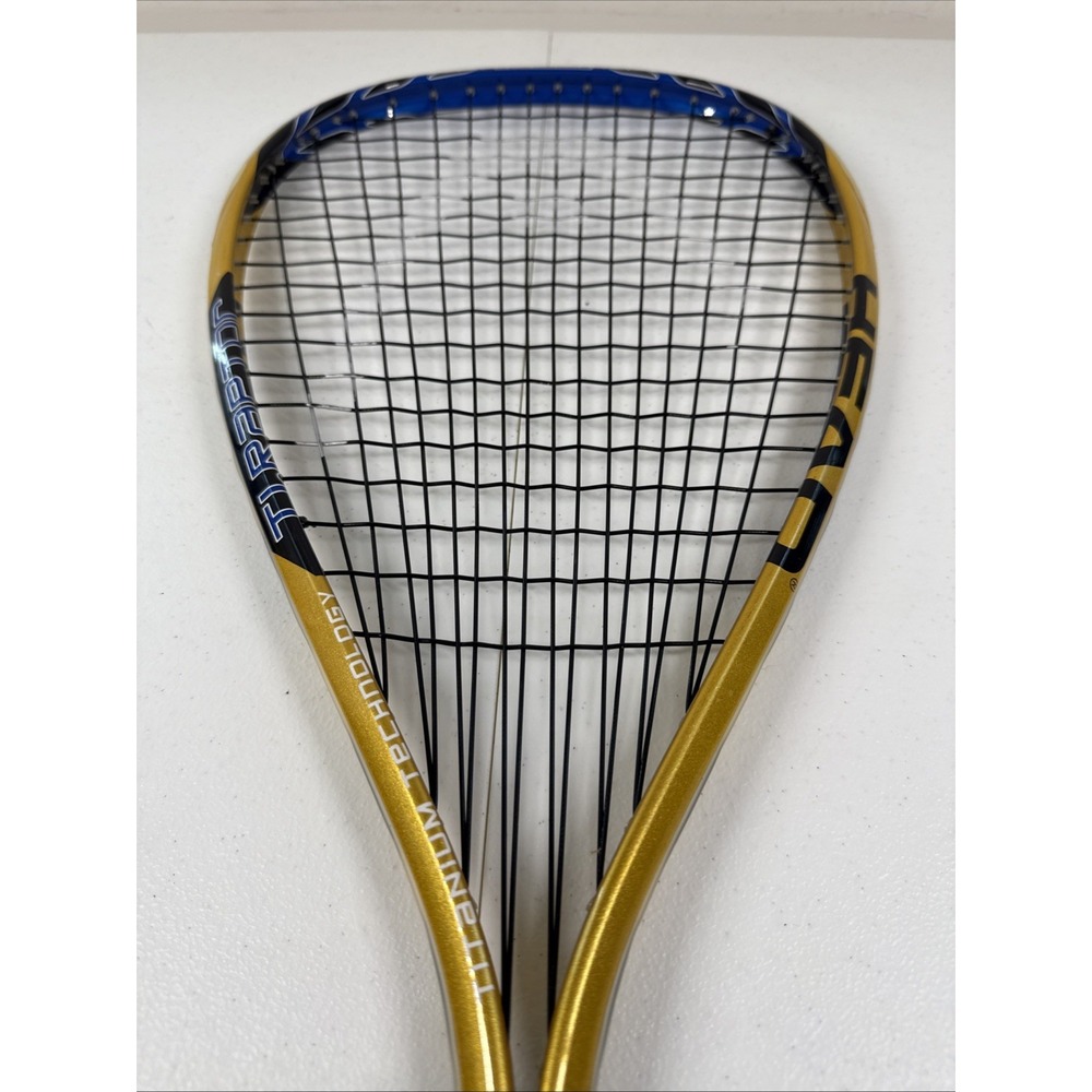HEAD Ti Raptor Titanium Technology Racquetball Racket‎ - 3-5/8 Yellow/Blue READ - Picture 6 of 7